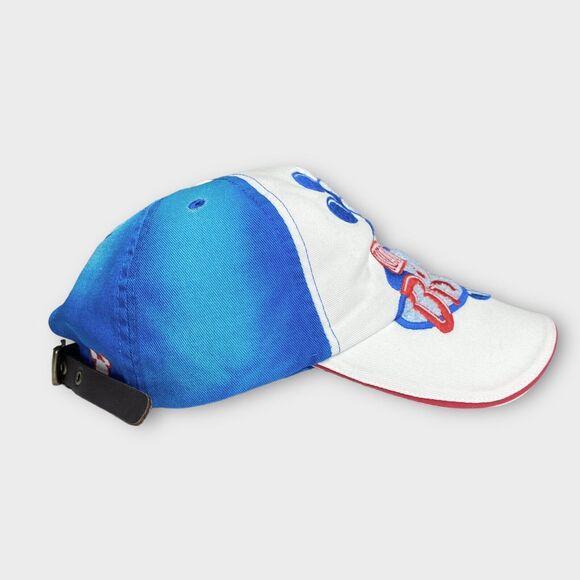 Disney Parks Classic Mickey Mouse Hat Blue Retro Baseball Cap Leather Strap Back - Picture 3 of 14